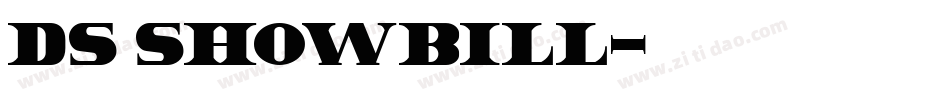 DS ShowBill字体转换